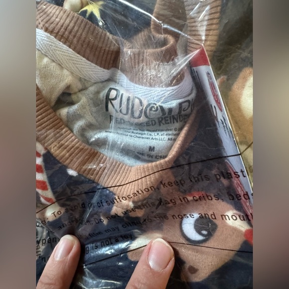 Women’s Rudolph the Red-Nosed Reindeer Raglan Pullover and Jogger Set Sz M or L - Picture 8 of 10